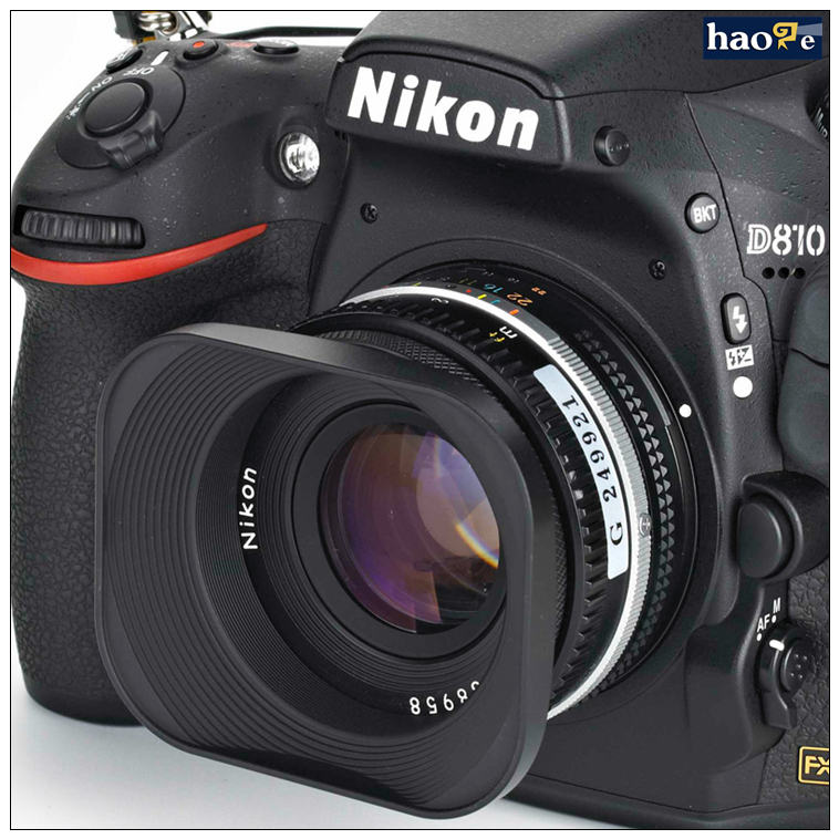 号歌 方形遮光罩 52mm  金属 适用 尼康50/1.4D AF 35mm f/2D镜头