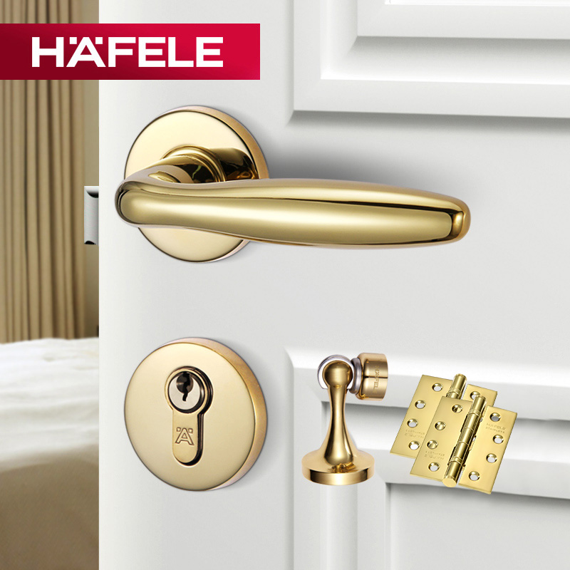 海福乐德国金色不锈钢机械门锁