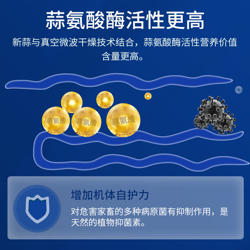 华畜大蒜素粉兽用猪牛羊用饲料诱食添加剂水产益生素鸡鸭鹅预混料