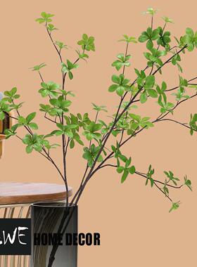 现代绿色仿真花吊钟绿叶假花客厅卧室玄关装饰花干花家居装饰绿叶