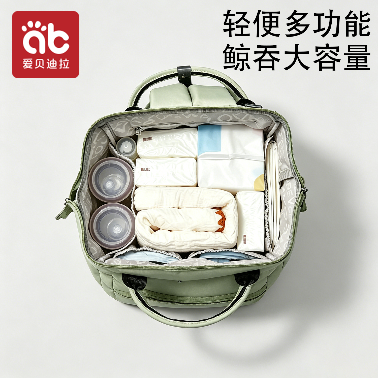 妈咪包母婴宝宝外出包超火2026新款大容量收纳包轻便高颜值双肩包