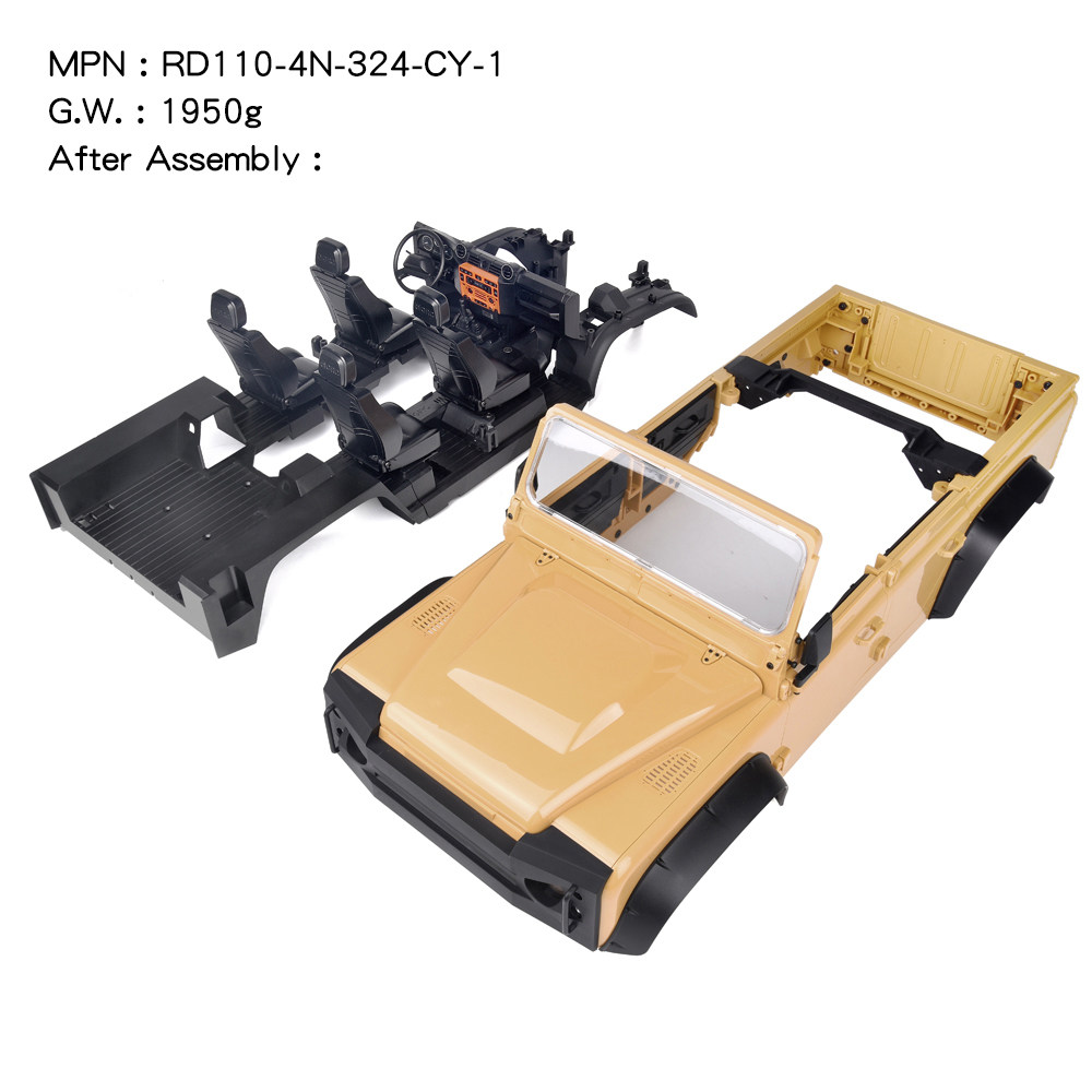 RCDREAM WILDERNESS DEFENDER 바디 쉘 RD110 컨버터블 버전 324MM 휠베이스 하드 쉘 TRX4 LAND ROVER DEFENDER