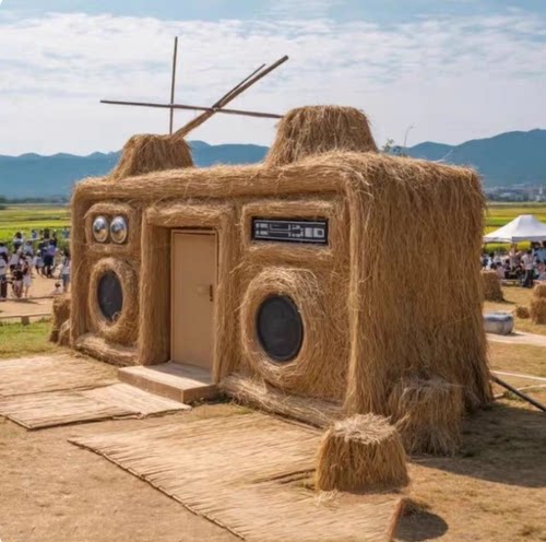 马年拍马屁场景布置成品装饰仿真绿雕工艺品订制商场网红打卡