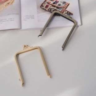 花姑娘8*10cm长脚无孔口金手工DIY缝纫材料包手缝布料胶水款口金