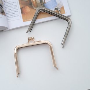 10cm*8cm盒子口金单边侧开口箱式翻盖圆柱无孔口金配件手工DIY