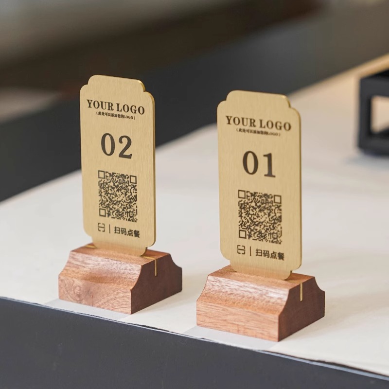 中式餐厅桌牌桌号牌