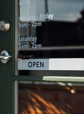 OPEN营业正在营业中营业中CLOSED挂牌英文提示牌网红ins风商店橱窗开店关店标识牌切换门牌定制