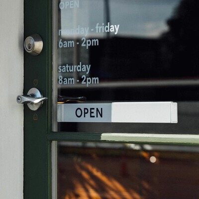 OPEN营业正在营业中营业中CLOSED挂牌英文提示牌网红ins风商店橱窗开店关店标识牌切换门牌定制