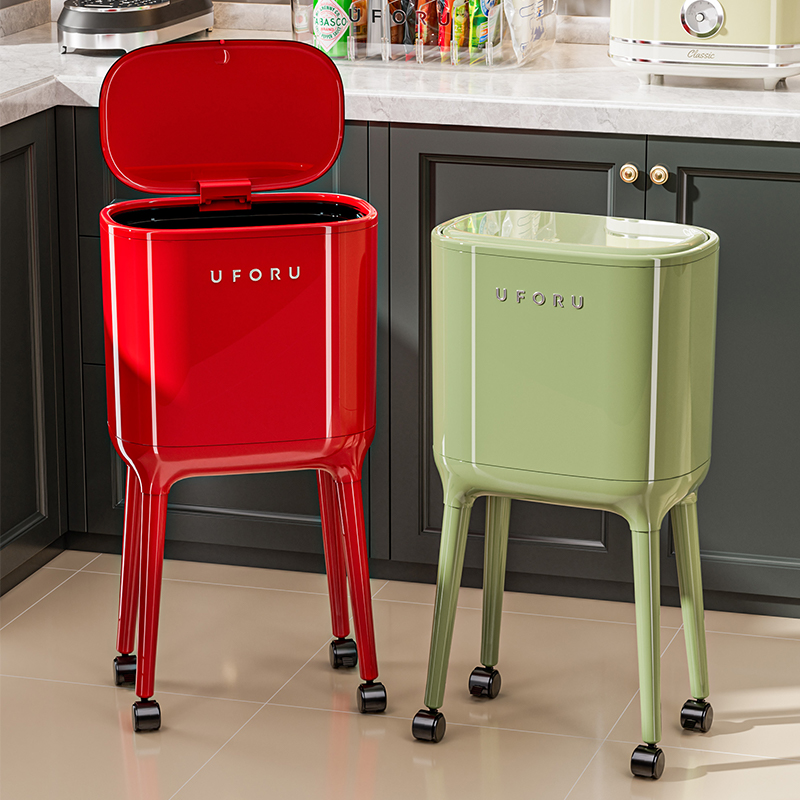 厨房垃圾桶家用免弯腰高款可移动