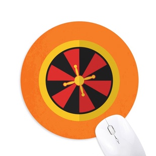 赌场小元素插画纹样圆形游戏办公防滑橡胶鼠标垫礼物