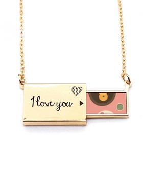 当地日本旅游价值食物小吃 信封抽屉爱项链吊坠饰品