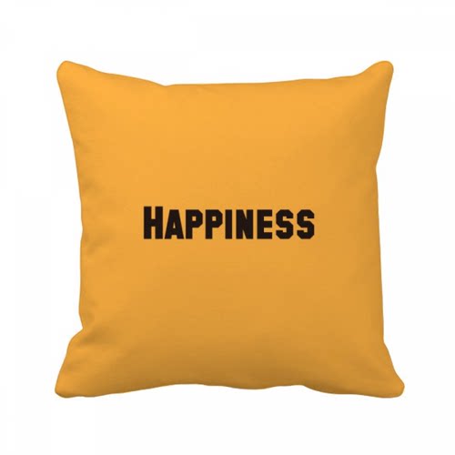 幸福Happiness英文励志词语 方形抱枕靠枕沙发靠垫双面