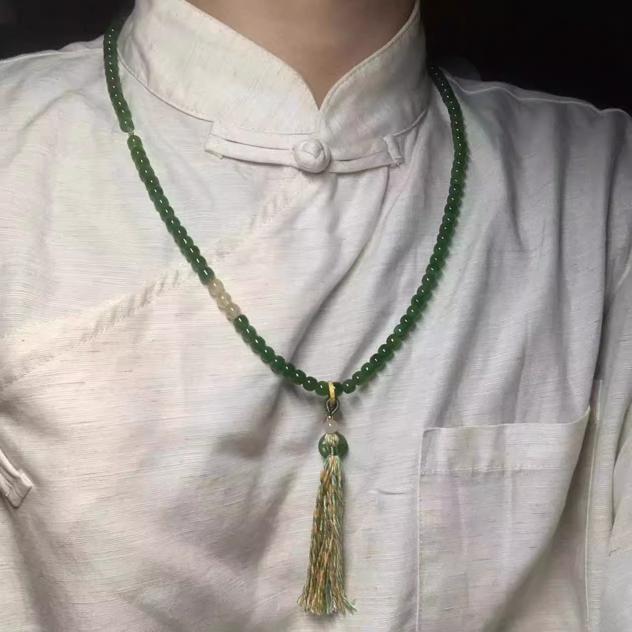 老坑和田玉项链俄料乌兰海碧玉手链手串男女款高端玉佩玉石挂件