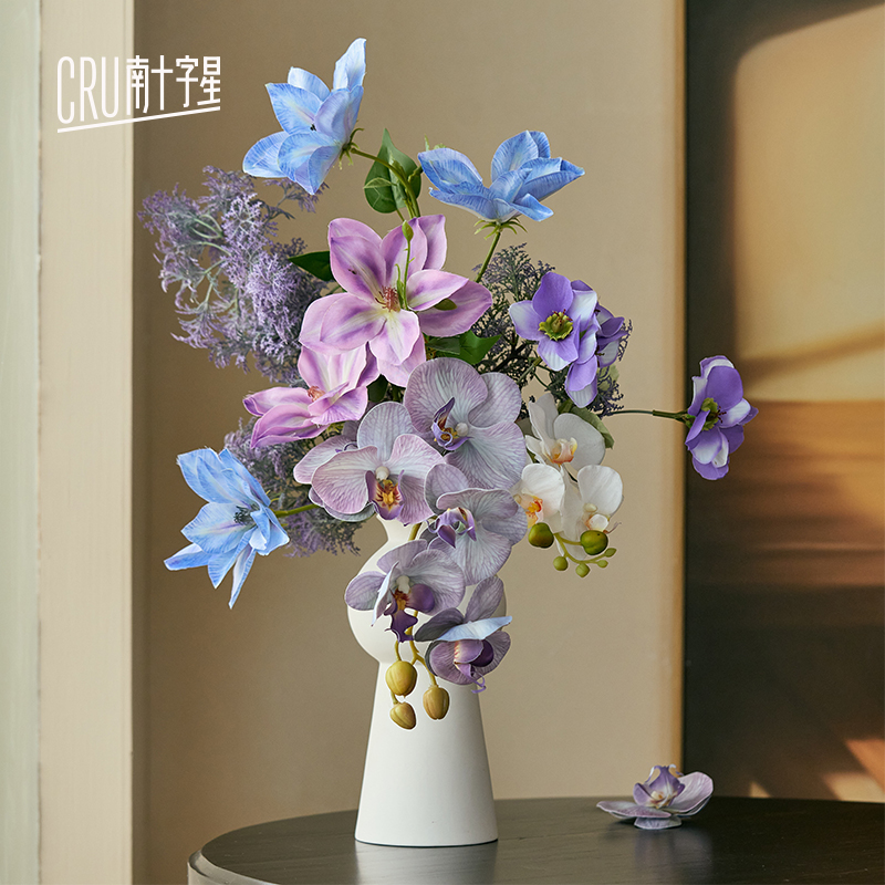 法式复古仿真花摆件客厅轻奢高端