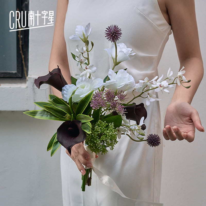 南十字星 高级感手捧花仿真花领证花束结婚新娘手捧假花拍照 雾野