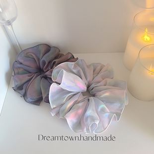 Dreamtown/梦幻裙摆 独立手作发圈仙女薄纱显白春夏肠圈发绳发饰
