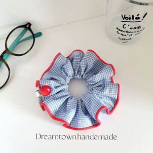 纯棉chill氛围感发饰 原创独立手作发圈 Dreamtown 一颗红糖豆