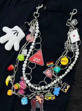 原创多巴胺幻彩珠手工腰链