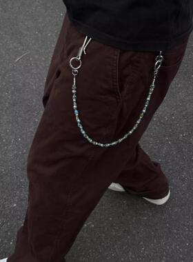 KGSC原创手工串珠美式绿松石捷克珠cleanfit裤链牛仔裤链