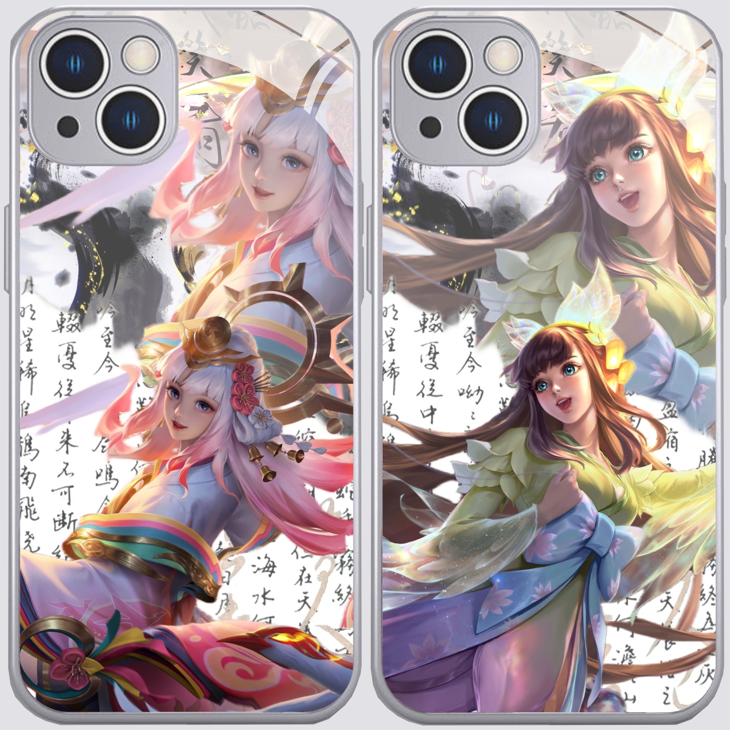 王者娜可露露金属漆玻璃手机壳适用苹果17华为荣耀400全包OPPO小米17红米k90一加ACE6保护壳vivoiqoo15/neo11