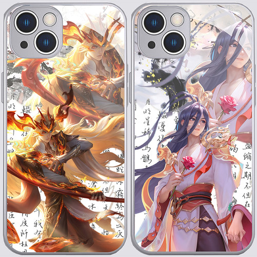 王者大司命意贯长戈玻璃手机壳适用苹果17华为荣耀600全包OPPOreno16小米17一加ACE5保护vivoiqoo15红米k90至