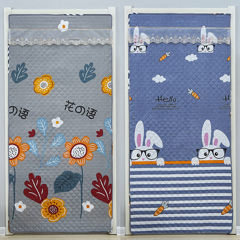 家用棉门帘加厚防寒挡风隔断帘魔术贴免打孔挂帘隔音冬季保暖双面