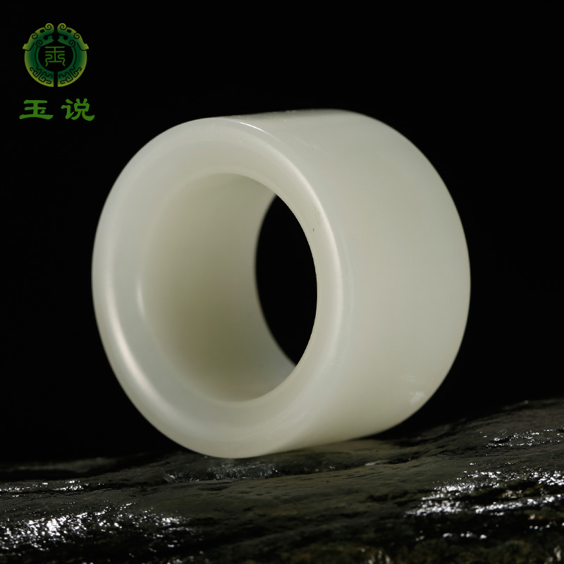 和田玉扳指男款羊脂玉戒指
