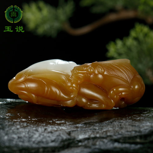 和田玉生肖马手把件男款
