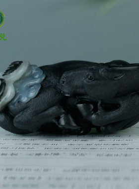 和田玉生肖马手把件男款立体马