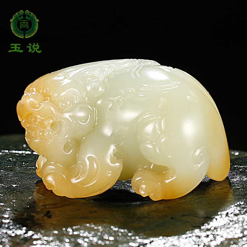 玉说和田玉貔貅吊坠男女款玉坠糖青白仿古瑞兽霸王皮休玉石挂件