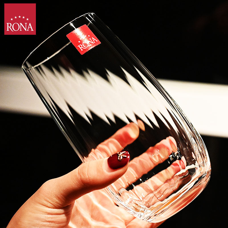 Rona洛娜进口水晶玻璃水杯果汁杯牛奶杯家用耐热泡茶杯威士忌杯子