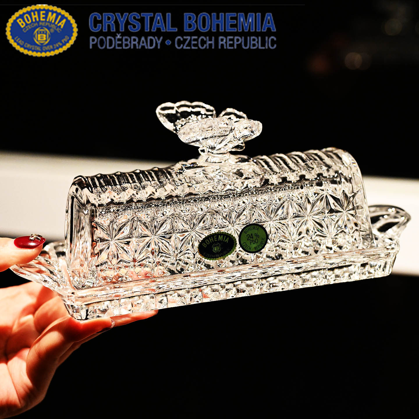 捷克BOHEMIA进口水晶玻璃带盖水果盘甜品蛋糕盖点心盘品尝盘糖缸,家居饰品,装饰摆件,淘宝优惠券,粉丝福利购,淘宝优惠卷