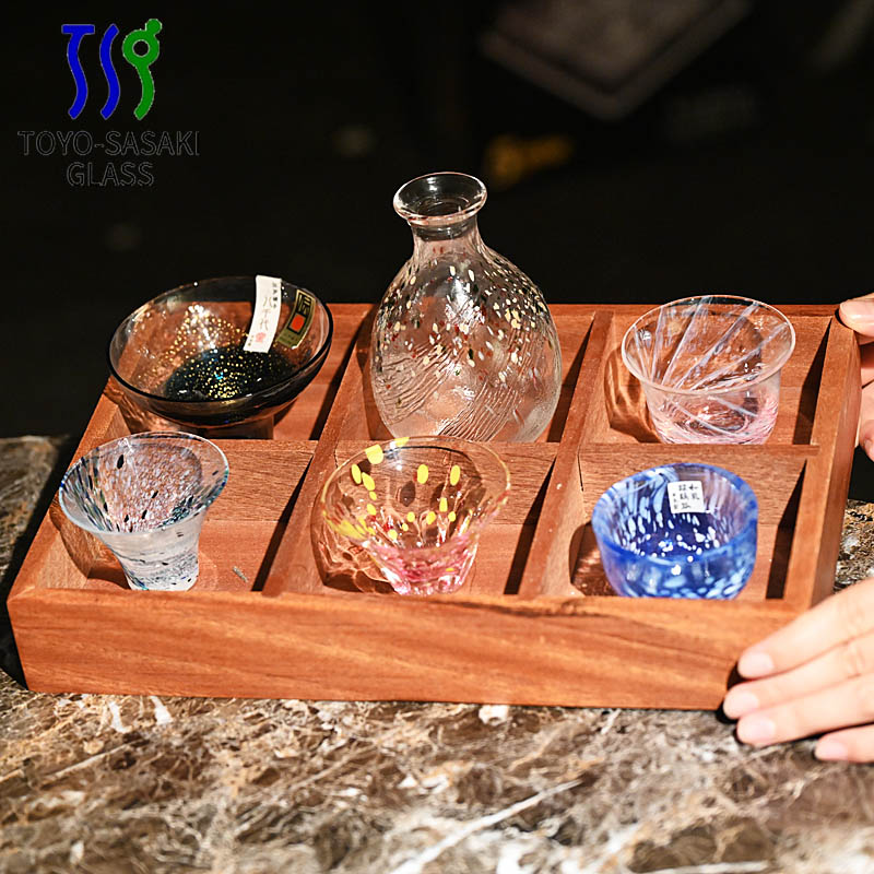 东洋佐佐木清酒杯子木质托盘套装图片