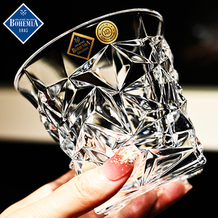 捷克进口BOHEMIA水晶玻璃威士忌烈酒杯创意啤酒杯果汁杯洋酒杯子