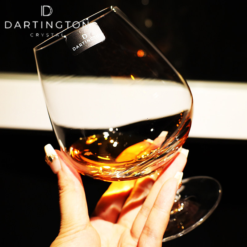 英国dartington进口水晶玻璃xo矮脚威士忌洋酒杯干邑白兰地酒杯子