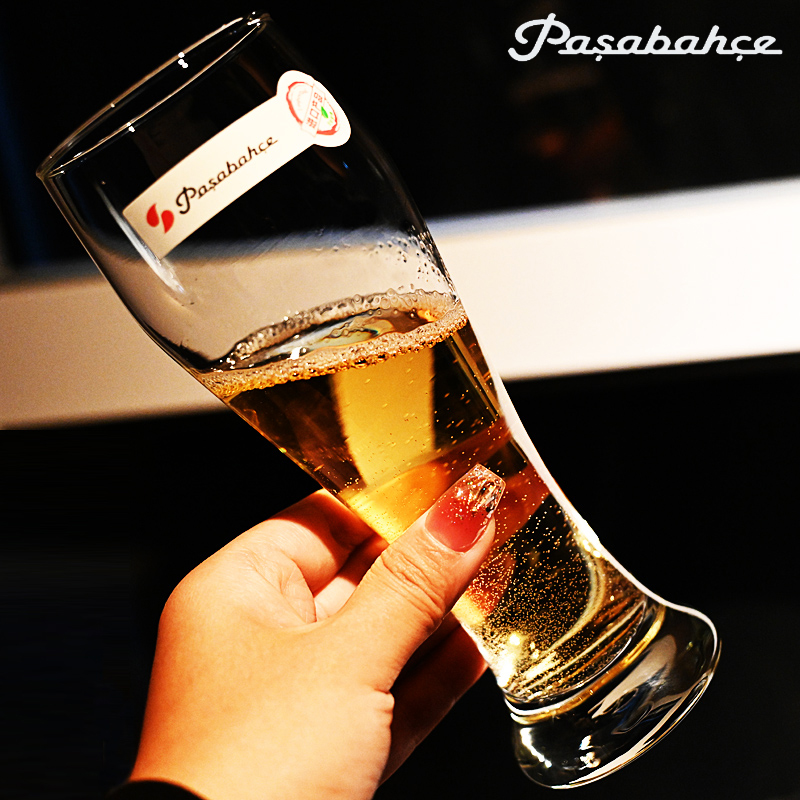 进口玻璃啤酒杯商用可乐杯子