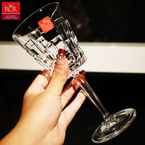 意大利RCR进口水晶玻璃高脚杯复古红酒杯家用套装白葡萄酒杯子