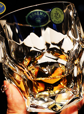 捷克BOHEMIA进口水晶玻璃威士忌洋酒杯子烈酒水杯酒具礼盒套装