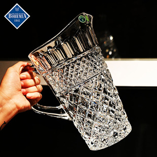 捷克进口BOHEMIA水晶玻璃家用冷水壶果汁壶扎啤壶冷水壶奢华摆件