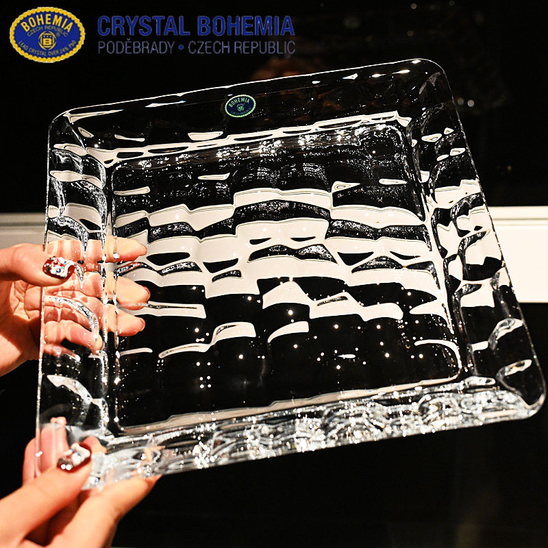 捷克进口BOHEMIA水晶玻璃果盘