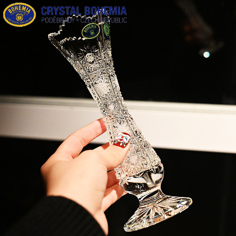 捷克BOHEMIA水晶玻璃迷你小花瓶