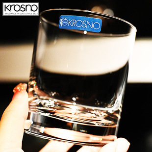 波兰进口Krosno直身透明玻璃水杯家用古典威士忌杯子科林杯啤酒杯