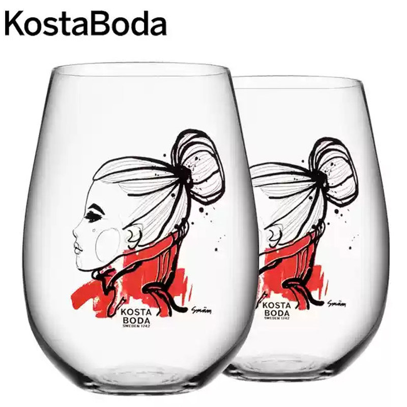 KOSTA BODA进口水晶杯玻璃榨果汁饮料啤酒可乐水杯子家用创意套装