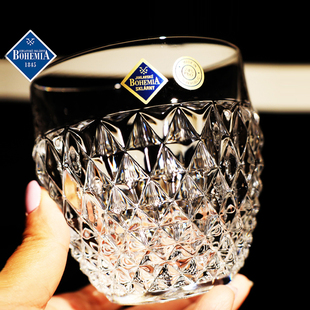 捷克BOHEMIA进口水晶玻璃威士忌洋酒杯白兰地杯家用啤酒果汁杯子