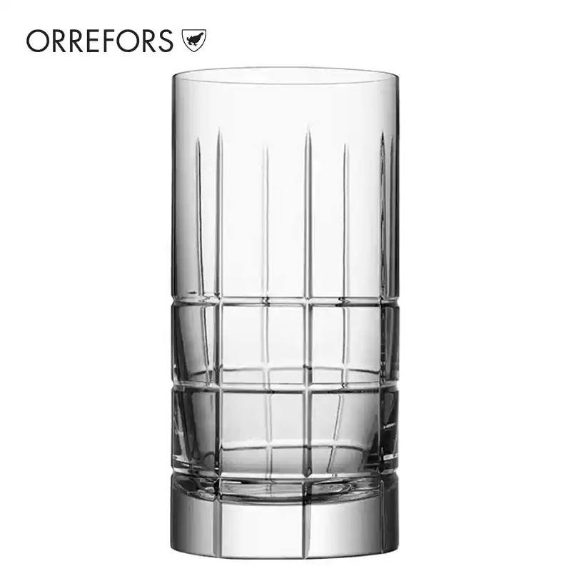 Orrefors瑞典进口水晶玻璃威士忌洋酒杯鸡尾酒杯果汁饮料高水杯子