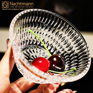 德国进口水晶玻璃水果盘果斗干果零食甜品寿司碟小沙拉蘸料碗套装