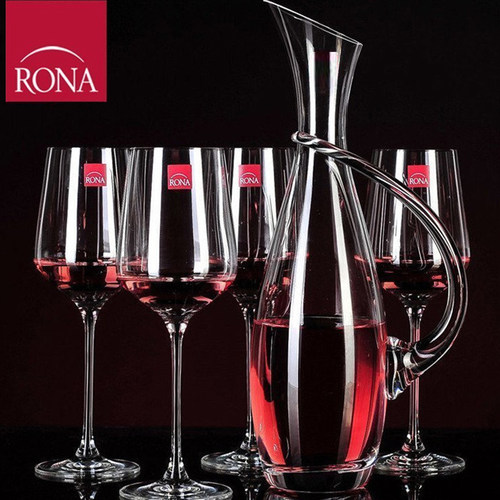 捷克RONA水晶大号红酒杯高脚套装