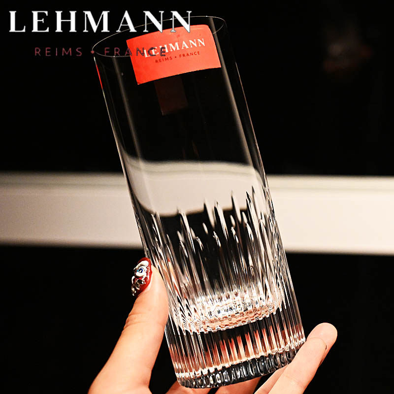 法国莱曼LEHMANN水晶玻璃威士忌杯刻花纹理玻套装家用璃酒洋酒杯