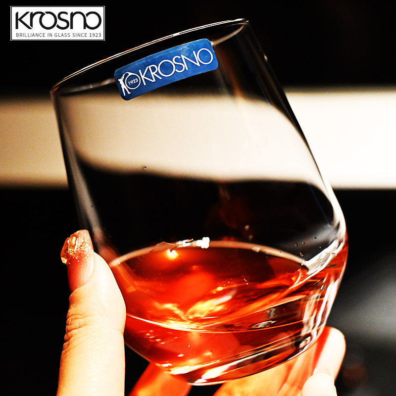 Krosno进口无铅水晶玻璃简约菱形柠檬水杯鸡尾酒长饮海波莫吉托杯,餐饮具,洋酒/威士忌杯,淘宝优惠券,粉丝福利购,淘宝优惠卷
