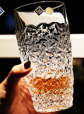 捷克BOHEMIA进口水晶玻璃xo威士忌杯啤酒杯果汁茶杯调洋酒杯水杯